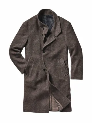 Mey & Edlich Herren Greenwich-Coat Braun 70 % Wolle, 20 % Polyester, 5 % Polyamid, 5 % andere Fasern