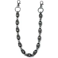 Ware aus aller Welt Hosenkette Einreihig mit Totenköpfen und Karabiner – Geldbörsenkette Biker-Kette, (1-tlg)