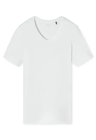 SCHIESSER - Shirt V-Ausschnitt weiss - Gr. - 5