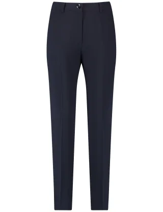 GERRY WEBER Collection - Klassische Stoffhose mit Bügelfalten marine - Gr. - 48