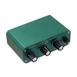 Shortwave Tuned Filter Amplifier 3-30MHz Adjustable Gain 0-30dB Narrow Band Filter BNC Interface RX TX PTT DC Power Supp