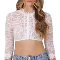 KRÜGER COLLECTION Dirndlbluse Dirndlbluse Margareta weiß