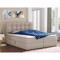 Sofnet Boxbett Best (mit zwei Bettkästen, Bonell-Matratze und Topper), Doppelbett, Polsterbett mit Kopfteil, Boxspringbett