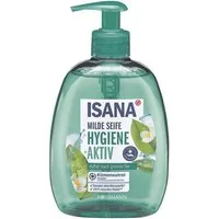ISANA Flüssigseife Hygiene Aktiv (grüner Tee), mit antibakteriellem Wirkstoff- und Softpflege-Komplex, 500 ml