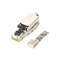 RJ-45 Stecker feldkonfektionierbar, Cat.6a silber/schwarz, 1 Stück