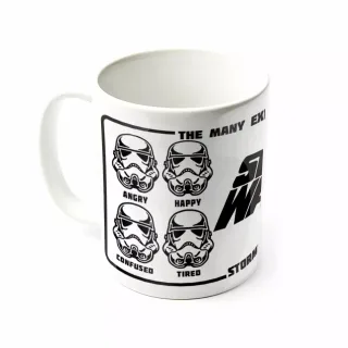 Star Wars - Kaffeebecher "Expressions Of A Stormtrooper" (Weiß/Schwarz)