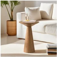 Cagnolier Beistelltisch Runder Beistelltisch aus Holz, klein für Wohnzimmer (1-St), Modern Farmhouse, Pilzform, schmal, Ø34×50 cm, als Nachttisch