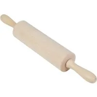 BURI Nudelholz Nudelholz 39,5cm Teigroller Pasta Holzwalze Ausroller Backhelfer Metal