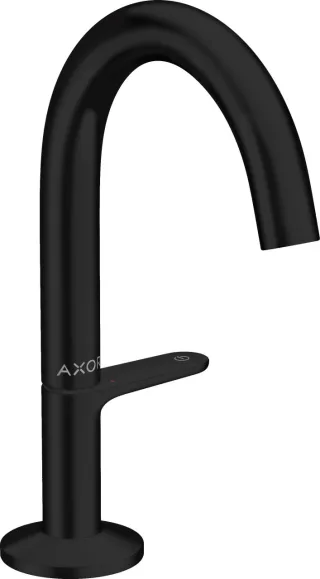 Hansgrohe Waschtischmischer Select 140 Axor One mit Push-Open Ablaufgarnitur mattschwarz, 48010670 48010670