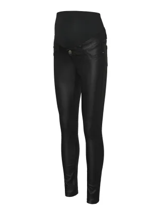 MAMALICIOUS - MLSANTOS SLIM COATED HB JEANS NOOS black - Gr. - 29/32