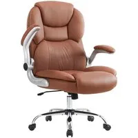 IWMH Chefsessel Ergonomischer Bürostuhl, Höhenverstellbar Gaming Stuhl (PU-Leder Schreibtischstuhl), Drehstuhl mit klappbarer Armlehnen und Lendenwirbelstütze
