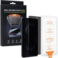 Wigento Displayschutzglas Privacy SnapFit für Samsung Galaxy S26 Ultra mit Installationshilfe für Samsung Galaxy S26 Ultra 5G, Blickschutz, 9H Härte, kratzfest, stoßfest, Installationshilfe