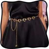 VEKROBOT Kettengürtel Boho Sonnen Hüftkette goldene verstellbare Bauchkette Partys Bikini (1-St) Hip Hop Retro Metall Bodykette modischer Körperschmuck