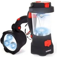 Duronic LED Taschenlampe, Hurricane Lampe, Campinglampe mit Taschenlampe, Laterne