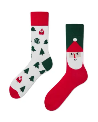 many mornings - Socken - The little Claus grün/rot - Gr. - 43-46