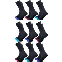 GAWILO Diabetikersocken für Damen - Ohne Gummibund - Ohne drückende Naht - Extra weit (9 Paar) Venensocke mit hohem Anteil Baumwolle sorgt für angenehmes Fußklima