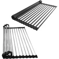 Faizee Möbel Abtropfmatte Abtropfmatte Faizze Home Spüle rollbar, Edelstahl, 46×33,5 cm