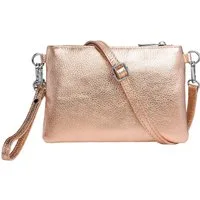 Caspar Clutch Kleine Leder Clutch Damen Abendtasche - CLASSIC LINE - Modell No.852, leicht, elegant & unempfindlich - 100% Echtleder - Handmade in Italy
