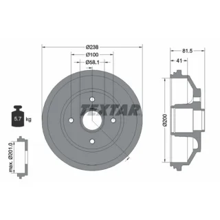 Textar Bremstrommel GERMAN E CARS Opel Suzuki