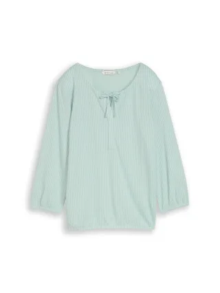 Tom Tailor - Blusenshirt mit Streifenmuster blue haze stripe - Gr. - XL