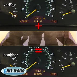 Pixel Reparatur Tacho Display Kontaktfolie Flexband passend für Mercedes #12