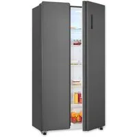 exquisit Side-by-Side SBS546-040E, 177 cm hoch, 90 cm breit, verstellbare Glasablage, No-Frost, elektronische Temperaturregelung