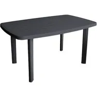 INDA-Exclusiv Küchentisch Gartentisch Weiß 140x90x72cm
