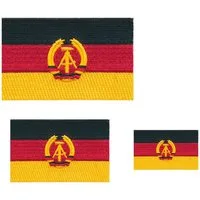 hegibaer Aufnäher 3 Deutschland DDR Flaggen Berlin Patch Aufnäher Aufbügler Set 0676, (3-tlg), Aufwendige gestickte Ware