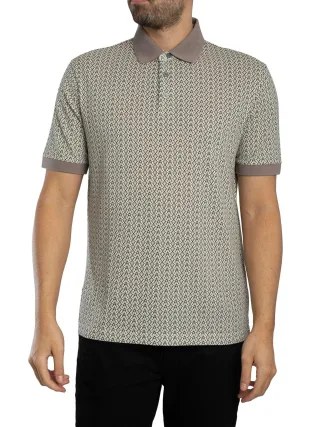 Armani Exchange Poloshirt Mit Allover-Print, Beige