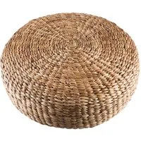 wohnfreuden Hocker Sitz-Pouf Bruno 55 cm aus Wasserhyazinthe natur, 30739