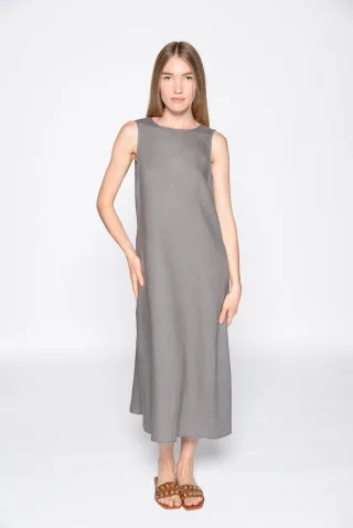 IN LINEA - Kleid, ohne Arm 801 grey - Gr. - 42