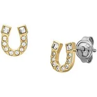 Fossil Paar Ohrstecker Schmuck Geschenk Edelstahl Ohrringe SUTTON, mit Glasstein