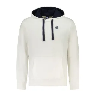 North Sails Weißes Baumwoll-Herren Kapuzensweatshirt