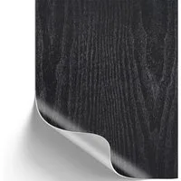 sa roca Möbelfolie Klebefolie Holzoptik schwarz Dekofolie für Möbel Küche, (Designfolie im Zuschnitt inkl. E-Book), Designfolie - Zuschneidbar, abwischbar & rückstandslos entfernbar