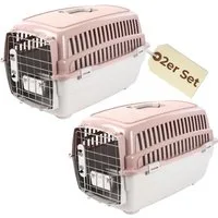 GarPet Hunde-Transportbox 2er Set Transportbox IATA Flugbox Flugzeug Hunde Katzen Transport Box