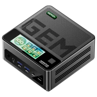 AOOSTAR GEM12+ Pro Mini PC With 2.86 Inch Screen Fingerprint Unlocking AMD Ryzen 7 Pro 8845HS 8 Core 16 Thread 4K Quad S