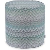 H.O.C.K. Sitzhocker H.O.C.K. Pablo Outdoor Hocker Pouf rund mit Keder ø45x45cm blue sun, Hocker, Sitzhocker, Pouf Hocker, Barhocker - wetterfest, vielseitig