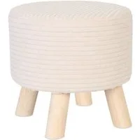 relaxdays Sitzhocker Hocker Cord, Beige