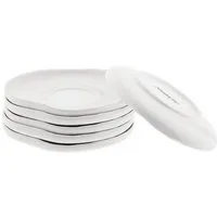 Almina Untertasse Wave, (6 St), aus hochwertigem Porzellan, 12,5 x 1,5 cm