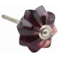 BURI Möbelknopf Lisbeth Dahl Möbelgriff 5cm Möbelknopf Schrankgriff Acryl Metall lila (1-St)