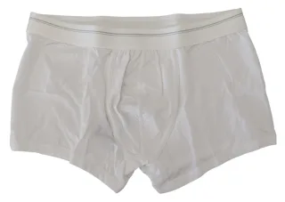 Dolce & Gabbana Weiße Baumwollmischung Reguläre Boxer-Unterwäsche