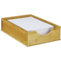 relaxdays Briefablage Dokumentenablage Bambus (1-St)
