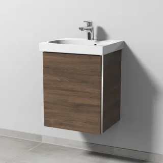 Sanipa 3way Waschtischunterbau zu Geberit Acanto Waschtisch mit 1 Tür, Eiche-Arizona BR41380