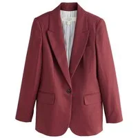 Next Jackenblazer Einreihiger Single Blazer mit hohem Leinenanteil (1-tlg)
