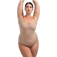 cfab (creamy fabrics) Shaping-Body Bodysuit Sculpting Shapewear mit Slip-Beige-5XL (1-tlg)