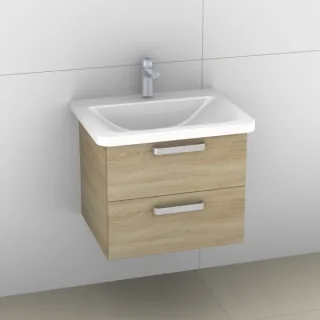 Artiqua 412 Waschtischunterschrank für Tonic II K0878 Castello Eiche quer NB, 412-WU2L-I49-7136-426 412-WU2L-I49-7136-426