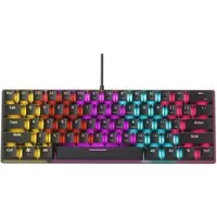 KINSI Mini-Tastatur,Mechanische Tastaturen,61 Tasten,12 Lichteffekte ergonomische Tastatur