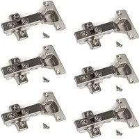SO-TECH® Türbeschlag Topfband T45 / T52, Eckanschlag, mit Dämpfer + Kreuzplatte (6 St), Scharnier Scharniere Topfscharniere