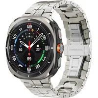 Wigento Smartwatch-Armband Für Samsung Galaxy Watch 8 / 8 Classic Premium Band Butterfly Titan, Titanlegierung Armband mit Butterfly-Schließe