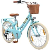 Bikestar Kinderfahrrad Cityrad 20 Zoll Aluminium ab 6 Jahre 7 Gang, 7 Gang, Korb, Gepäckträger, leichtes Treten, ergonomischer Rahmen